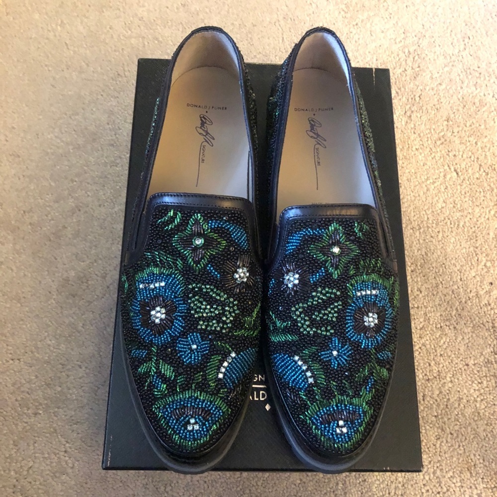 Donald J Pliner Beaded Loafers
